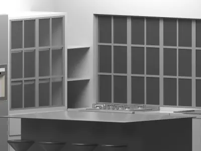 ISOMETRIC Interior PANTRY DESIGN  Low-poly 3D model
