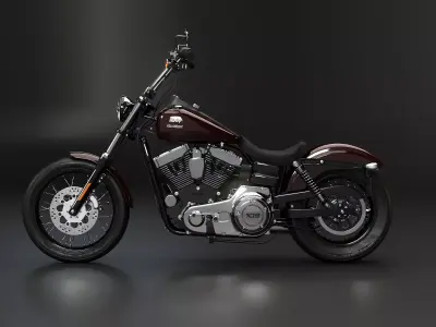 Street Bob 2017 Motorcycle 3D Model 3D model