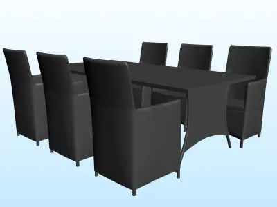 OUTDOOR CHAIR TABLE PP 01 3D model