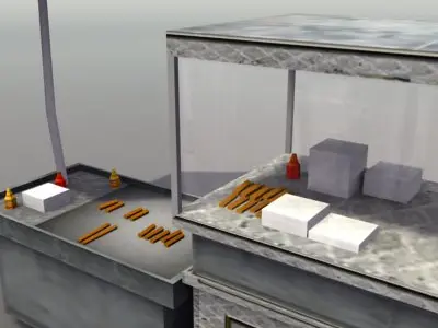 Street Hotdog Stand Low-poly 3D model