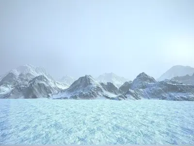 Background Landscapes Snow Low-poly 3D model