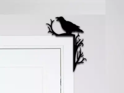 Bird Door Corner Decor 3D print model get