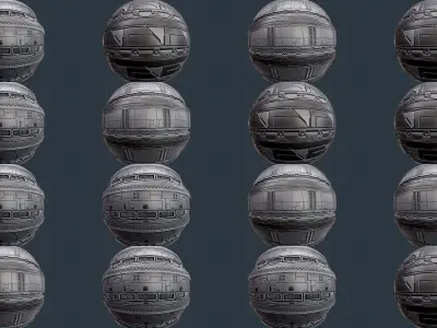 35 Sci-Fi Military Seamless PBR Textures Texture