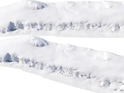 Low snow cliff 3D model