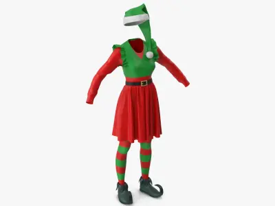  Christmas Elf Costume Female 2 