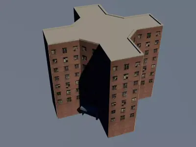 public housing nyc Low-poly 3D model