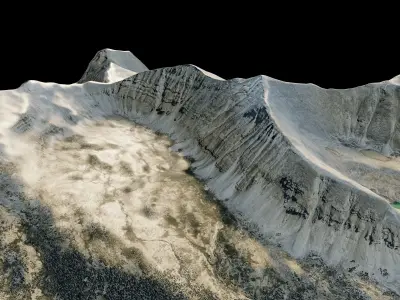 Kings Peak mount 3d terrain 3D model