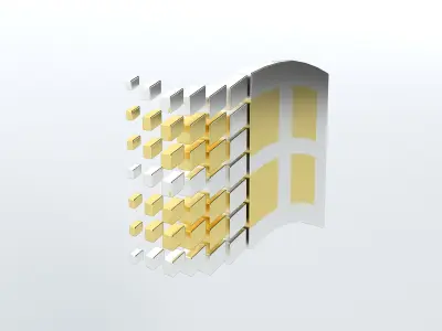 Windows 95 Logo v1 008 Free low-poly 3D model