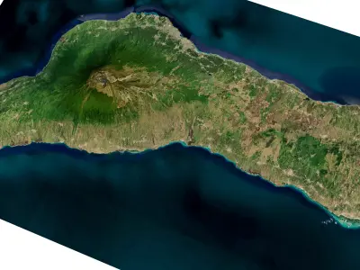 grande comore Island 3d model terrain 3D model