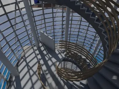 Tower skyscraper in middle of ocean Free 3D model