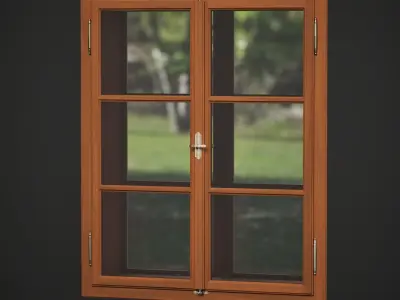 Wood Window 4 3D model