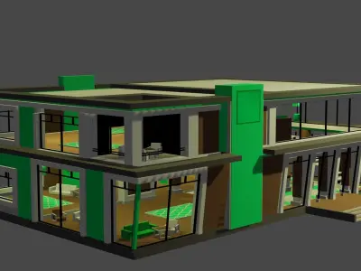 Green Cafe 3D model
