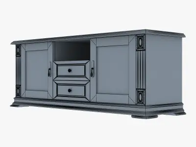 Victory tv stand with doors and drawers 3D model
