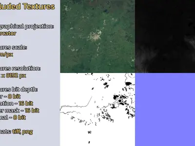 Villahermosa Mexico City Landscape 3D Model 3D model