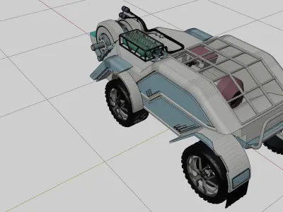 Blaze Bot Low-poly 3D model