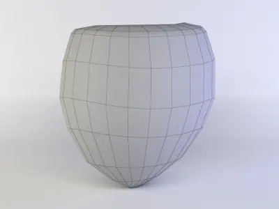 Floating island Low-poly 3D model