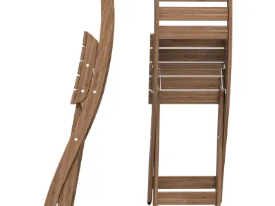 ASKHOLMEN Table 4 outdoor chairs 3D model