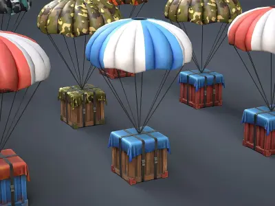 Airdrop Low-poly 3D model