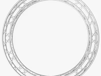 Circle Square Truss - Full diameter 300cm 3D model