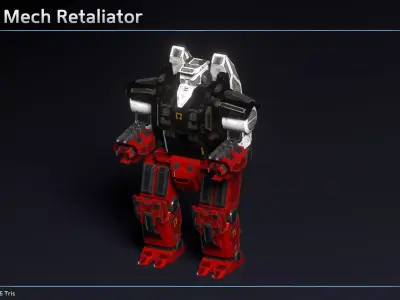 Heavy Mech Retaliator Low-poly 3D model