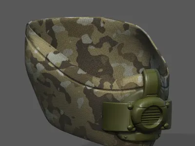Gas mask protection futuristic technology fantasy  Low-poly 3D model