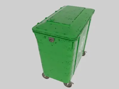 Hong Kong Barrel Type Trash Can 3D model
