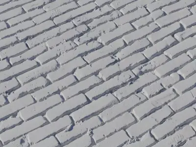 Vintage Glazed Brick Pavers PBR Texture Texture