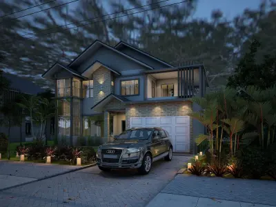 2 Storey Bungalow 3D Model 3D model