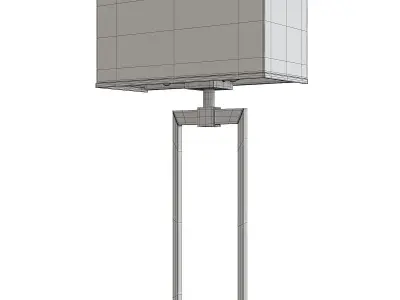 Rectangular Shaded 2 Light Wall Sconce Low-poly 3D model