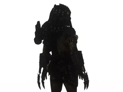 Predator Wolf Highly Detailed Rigged 3D Model Low-poly 3D model