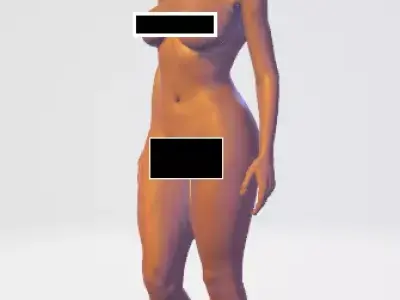 Asian Girl Naked Statue - Ready to Print - NSFW 3D print model