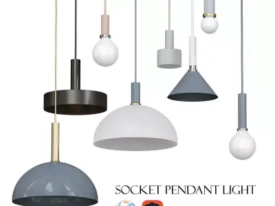 Socket Pendant High 3D model purchase