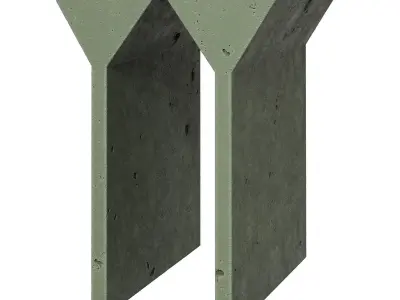 Forma Cemento Studio Salaris concrete tables Abecedario 3D model