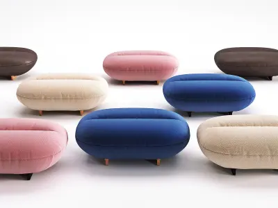 Manarola Footstool 3D model