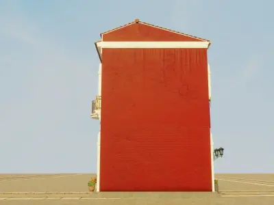 SOUTH AMERICAN BUILDING 009 Low-poly 3D model