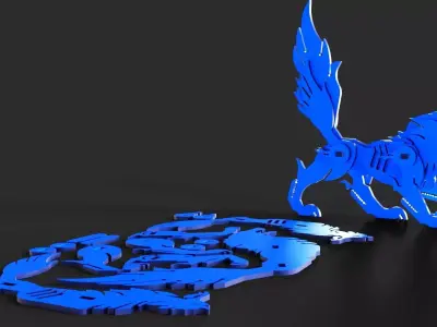 Cyber Wolf Kit Puzzle 3D model