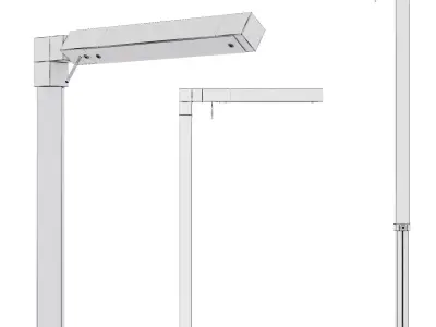 Restoration Hardware CANNELE TASK FLOOR LAMP Nickel 3D model