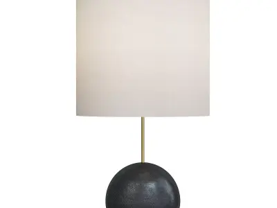 STAND DRUM SHADE TABLE LAMP Low-poly 3D model
