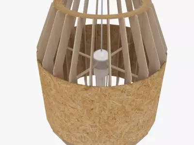 Plywood Chandelier 3D model
