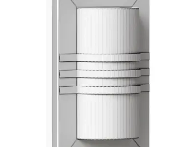 lucide privas wandlamp buiten 1xe27 ip44 zwart 3D model