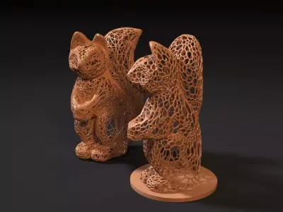 Squirrel figurine 3D print model