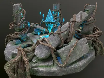 Magic Crystal Low-poly 3D model