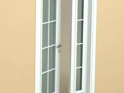 Door-11 door with glass on side 3D model