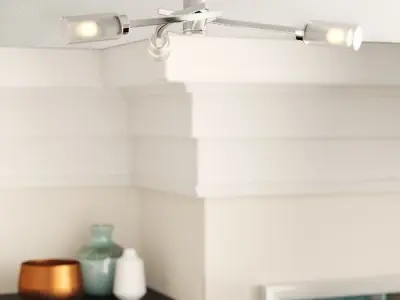 Geneva 3-Light Semi Flush Mount 3D model