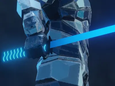 Scifi Lowpoly Robot - SLR Low-poly 3D model