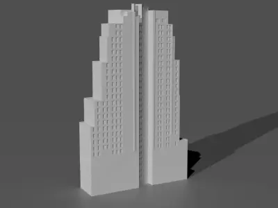 111 John Street NYC Art Deco Skyscraper High Detail  3D print model