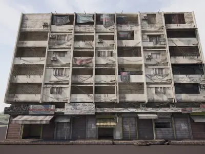 Old Generic 3D building Model by zambeelstudios Low-poly 3D model