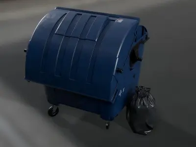 Recycling container A Low-poly 3D model