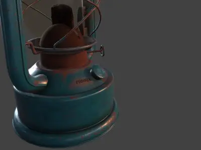 low poly old Lantern  Low-poly 3D model