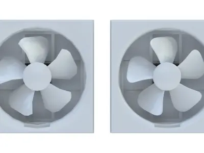 Exhaust Fan Low-poly 3D model